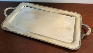 lot 298 image: Large Weighted Silver Tray