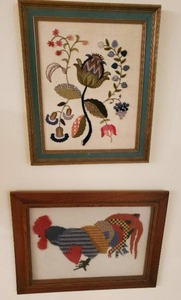 lot 454 image: Two Pieces of Embroidery Art