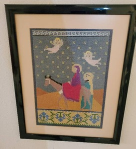 lot 457 image: Framed Needlework Art