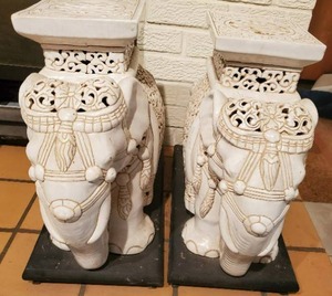 lot 459 image: Two Elephant Plant Stand