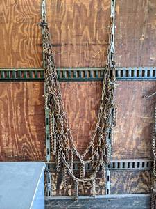 lot 45 image: Set of Tractor Tire Chains - About 16 Wide x 7 Long - NO SHIPPING