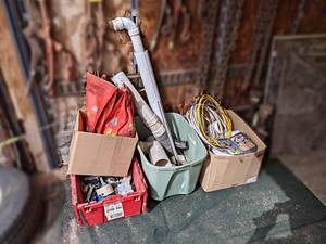 lot 46 image: Romex Copper Wire, Timer, PVC Pipe, Electrical, Cable Puller and More - NO SHIPPING