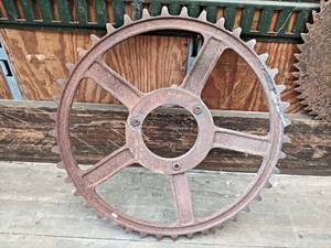 lot 54 image: Large Antique Cast Iron IH Gear - About 29 Diameter - NO SHIPPING