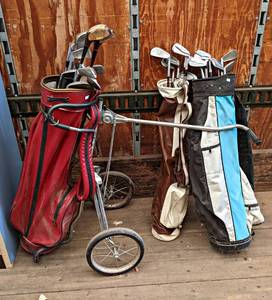 lot 66 image: Large Lot of Assorted Vintage Golf Clubs, Bags and More - Mens and Womens - NO SHIPPING