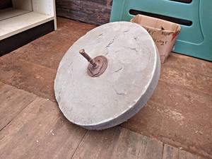 lot 84 image: Antique Grinding Stone Wheel - About 20 Diameter x 2 Wide - NO SHIPPING