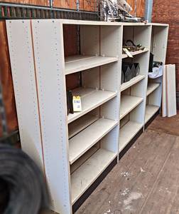 lot 96 image: Sections of Wood Shelving - Overall about 9 x 5 x 18 Deep - NO SHIPPING - Contents NOT Included
