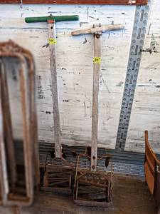lot 107 image: Pair of Antique Hand Cultivators - NO SHIPPING