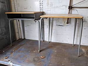 lot 116 image: Pair of Vintage Childrens School Desks - NO SHIPPING