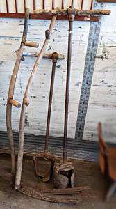 lot 125 image: Pair of Antique Sais and Post Hole Diggers - NO SHIPPING
