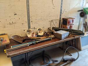 lot 149 image: Large Lot of Misc. - Block & Tackles, Electrical and More - Table NOT Included - NO SHIPPING