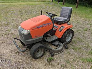 lot 1 image: Husqvarna Lawn Tractor - Model GTH2248XP - 22HP Kawasaki Engine - Hydrostatic Drive - NO SHIPPING