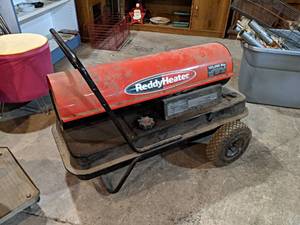 lot 9 image: ReddyHeater 165,000 BTU Torpedo Heater w Fuel - NO SHIPPING