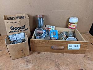 lot 200 image: Large Lot of Nails, Screws and Other Hardware