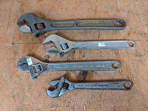 lot 214 image: Lot of (4) Adjustable Wrenches