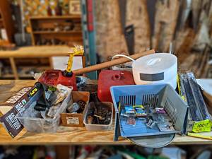 lot 234 image: Lot of Misc. - Fuel Tanks, Hardware, Canteen and More - NO SHIPPING