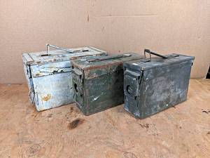 lot 236 image: Lot of (3) Vintage AMMO Boxes