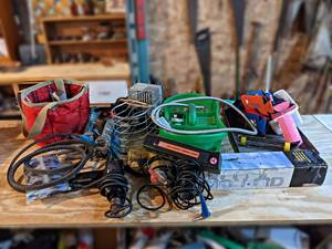 lot 239 image: Lot of Misc. - Drills, Timing Light, Can Koozies and More - NO SHIPPING