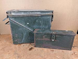 lot 242 image: Large AMMO Box (17 x 15 x 9)  Smaller Ammo Box