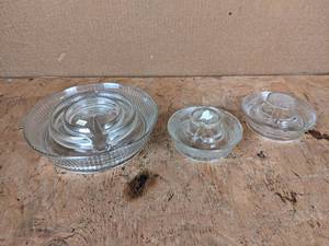 lot 246 image: Lot of (3) Chicken Waterers - Largest Measures 9 Diameter - See pictures for condition