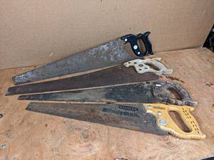lot 262 image: Lot of (4) Hand Saws - NO SHIPPING