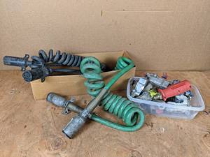 lot 282 image: (2) Semi-Trailer Light Cords and Lot of Glad Hands