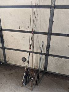 lot 285 image: Lot of Assorted Fishing Poles and Reels - NO SHIPPING