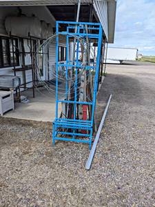 lot 12A image: Lot of Assorted Metal - Aluminum Angle, Steel Angle, Round Pipe, Rack and More - NO SHIPPING