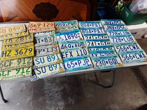 Lot Of License Plates