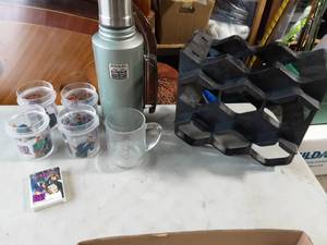 Camel Glasses, Thermos, Wine Rack