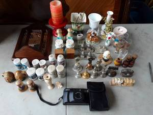 Lot Of Souvenirs & Collectibles-Salt & Peppers, Bells, Shot Glasses & More