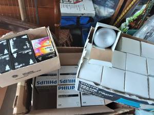 Box Of Assorted Flood Light Bulbs