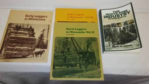 lot 6 image: Logger in MN and White Pine Books