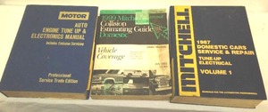 lot 23 image: (3) Automotive Manuals  Mitchell and More