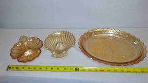 lot 103 image: Marigold Carnival Glass  (3)