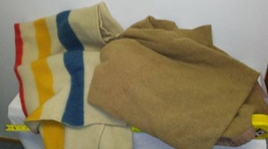 lot 211 image: (2) Vintage Wool Blanket- Very Nice