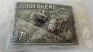lot 96 image: John Deere Belt Buckle 1987 Run with the Best, Road Grader