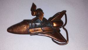 lot 230 image: NASA Belt Buckle Space Shuttle. 1982