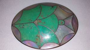 lot 231 image: Turquoise Belt Buckle By N. Lee