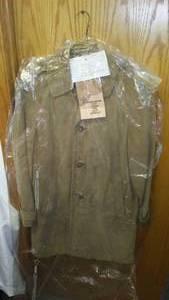 lot 100E image: Sued Leather Trench Coat.