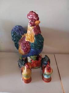 lot 155 image: Rooster cookie jar wrooster salt &...