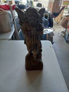lot 163 image: Praying angel statue ...