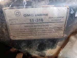 lot 34 image: OMC Twin Cylinder Engine with Gearbox