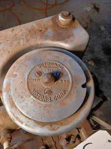 lot 39 image: Vintage Outboard Motors Corporation, Milwaukee, Wis. Repurposed Outboard to Power a Home Made Stationary Pump