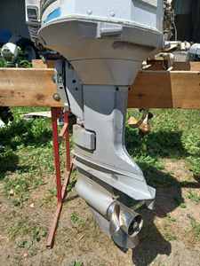 lot 150 image: Evinrude 85 hp. Model No. 85993E Outboard, Serial No. E07658