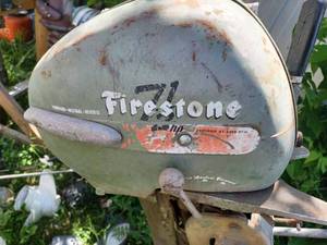 lot 176 image: Firestone 7.5 hp. With Firestone Boat Tank, Serial No. 13454462