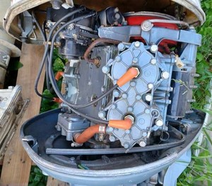lot 193 image: Evinrude Starflite Model No. 85293R Outboard, Serial No. J04086