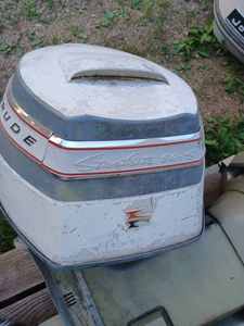 lot 196 image: Evinrude Starflite 90-S Outboard - Model No. 90483S, Serial No. E02959