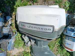 lot 213 image: Johnson Electromatic Golden Meteor Outboard