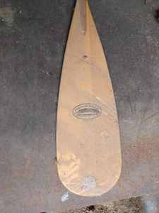 lot 284 image: Like New Feather Brand Pygman Wooden Canoe Paddle with a Rounded Paddle 58.5-inches