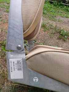lot 336 image: Tan and Brown Folding Swivel Boat Seat